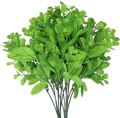 Belle Vous Pack de 2 Plantas Artificiales Decorativas Haba de Miel - Plantas de Plastico Realistas para Interior / Exterior - Plantas Decorativas Boda, Decorar Mesa, Porche