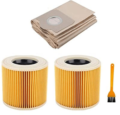 SUPENG Compatibile con Karcher WD3 Premium WD3200 WD 3300 MV3 A2004 A2054 Aspirapolvere Ricambi Accessori Sacchetto for la Polvere di Ricambio Filtro Hepa (Color : Picture)
