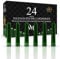 Wordsworth & Black 24 Pack Fountain Pen Ink Refills - Set of 24 Green Ink Cartridges - International Standard Size - Length APPR 2.3 - Base Diameter APPR 0.24 - Disposable and Generic