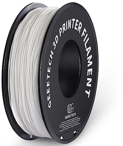 GEEETECH TPU Filament 1,75 mm +/- 0,02 mm für 3D Drucker, 1KG 1 Spool Weiß