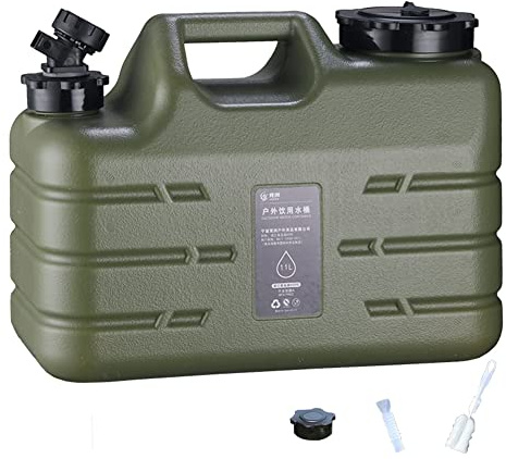Starnearby Bidon d'eau avec Robinet 10L-25L, Réservoir d'eau Potable, Jerrican Alimentaire Camping, Conteneur d'eau sans BPA avec Robinet Amovible pour Camping, Randonnée, Barbecue, Pêche (11L)
