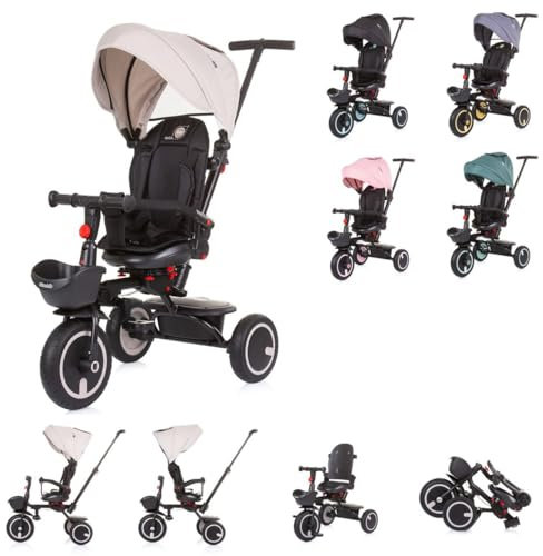 Chipolino Dreirad Quick Fold 2 in 1 faltbar, Sitz umkehrbar, PU-Räder, bis 25 kg, Farbe:beige