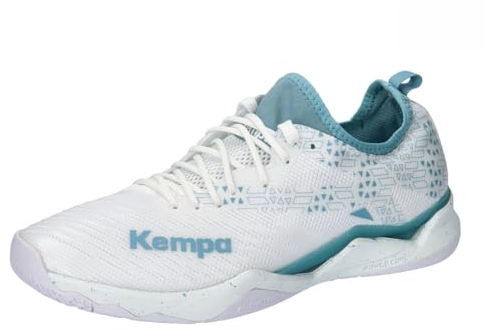 Kempa Unisex Wing Lite 2.0 W Game Changer Handballschuhe, Sportschuhe, Turnschuhe, weiß/Aqua, 42 EU