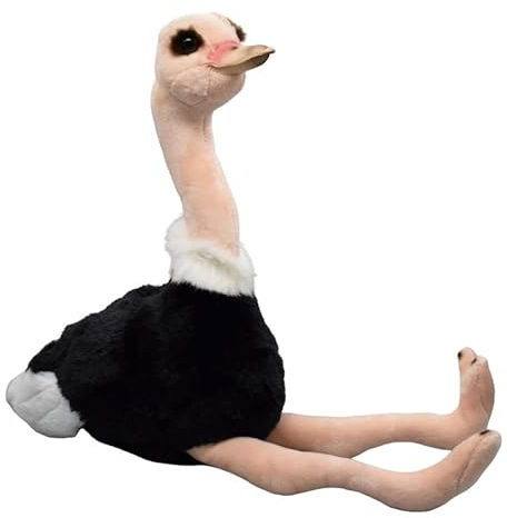 PuffPurrs Realistisches Strauß Stofftier Plüschtier, lebensechte Tier-Plüschtiere, superweiches Simulation Stofftier