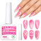 Saviland 15ML Pink Glitter Magnetic Gel Nail Polish with 1pc Magnet Stick, Cat Eye Gel Polish for Nail Art DIY