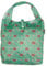 ECO CHIC Leichte, faltbare wiederverwendbare Einkaufstasche, wasserabweisende Tragetasche, Hochlandkuh mit Blumenmuster, Grün, Expandable