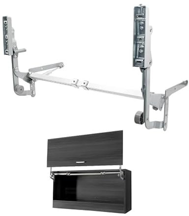 Howhy Cabinet Door Hinges Set,Vertical Swing Lift Up Stay Pneumatic Arm Kitchen Mechanism Hinges with Slow Closing, Durable Silent (Cabinet Door Hinges Set Extended)