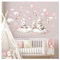 Little Deco Wandsticker Hasen auf Wolken Wandtattoo Kinderzimmer Blumen Set Wandaufkleber Babyzimmer Maus Ballon Schlafzimmer Wanddeko DL5055-05