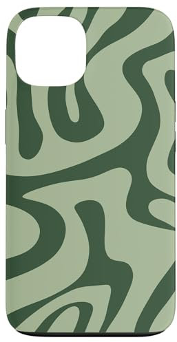 Hülle für iPhone 13 Sage Green Liquid Swirl Abstraktes ästhetisches Muster