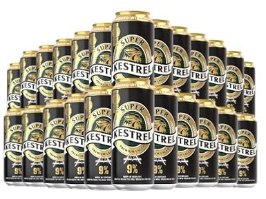 Kestrel Super Premium Lager | 500 ml Cans | Pack of 24 | Beer case for parties