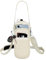 EYQ Water Bottle Carrier Bag with Adjustable Shoulder Strap, 25oz/32oz Bottle Pouch Holder 2 Pocket, Insulated Water Bottle Holder, Sports Water Bottle Accessories for Hiking Travel, Beige(Beige)