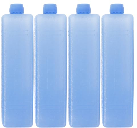 Amosfun Ice Packs for Cooler, 4pcs Portable Cooler Freezer Ice Packs Lunch Box Ice Packs Reusable Freezer Blocks for Air Conditioner Fan Refrigerator