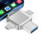 4-in-1 Photo Stick for iPhone 256GB,Universal Photo Backup Stick USB Flash Drive with Lightning+Micro USB+Type-C+USB Memory Sticks Thumb Drives