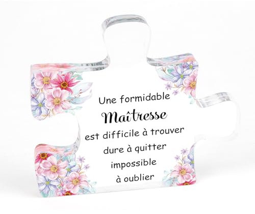 Cadeau Maitresse Décole Cadeau Maitresse Atsem Maternelle Acrylique Puzzle Cadeau Nounou Cadeau Merci Maitresse D'école Fin D'année Cadeau Maitresse Anniversaire Cadeau Personnalisé Maitresse Noel