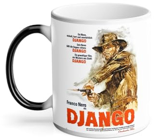 Thermoreagierende Tasse Magische Tasse – Django Altes Filmposter Retro Kino Vintage Western – 325 ml