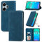 Cracedily Funda para Xiaomi Redmi 13 4G Case, Carcasa Protectora Antigolpes Case, Soporte Plegable, Ranura para Tarjeta, Cover Cuero PU Carcasa Poco M6 4G, Azul-Verde