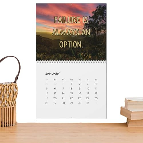 Desmotivierender Kalender 2025, demotivierender Kalender 2025, täglicher Kalender für positive Affirmationen, abnehmbarer Tischkalender mit Thema Berge, Wälder und Strände, 20