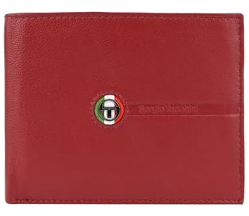 Sergio Tacchini Herren-Geldbörse aus echtem Leder, Schlank mit Kartenfächern