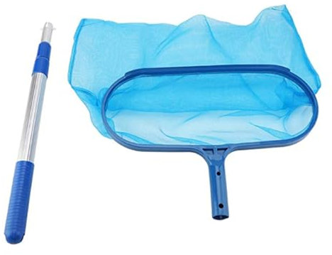 Spotact Swimming Pool Skimmer Net mit verstärktem Rahmen Pool Skimmer Net Leaf Harke Reinigungswerkzeug Schnelle Reinigung Einfache Scoop Edge Debris Pickup Entfernung(Flacher Typ)