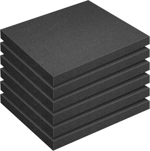 6 Stück Schaumstoff Zuschnitt-40x30x4cm-Schaumstoffinlay für Schutzkoffer | Werkzeugkoffer Kamerakoffer Schaumstoff-zum selbst zuschneiden-Werkzeug Foam