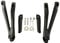 YRNFOKOU Ensemble de Supports de Repose-Pieds arrière de Moto compatibles avec Yamaha YZF R6 2003-2005 R6S 2006-2009 2008 2007 Argent/Noir Mat/Noir(Matte Black)