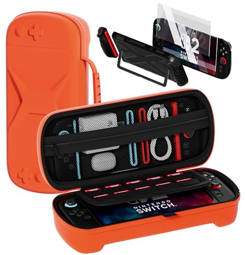 QUAGGY Designed for Switch 2 Console (2025), Clear Protective Cover for Nintendo Switch 2 JoyCon Controller Accessories Bundle [Bult-in 2 Screen Protector]