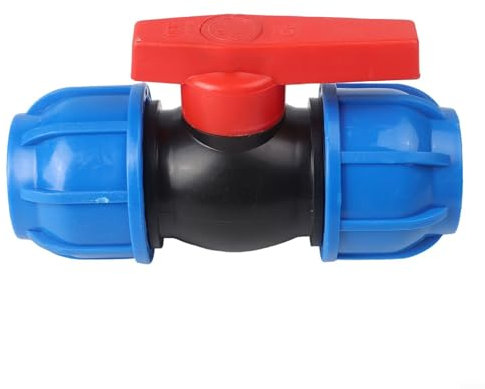 BlesConi Valvola di giunzione per tubi dell'acqua in PE, connettore rapido, raccordi per tubi di varie dimensioni (40 mm)