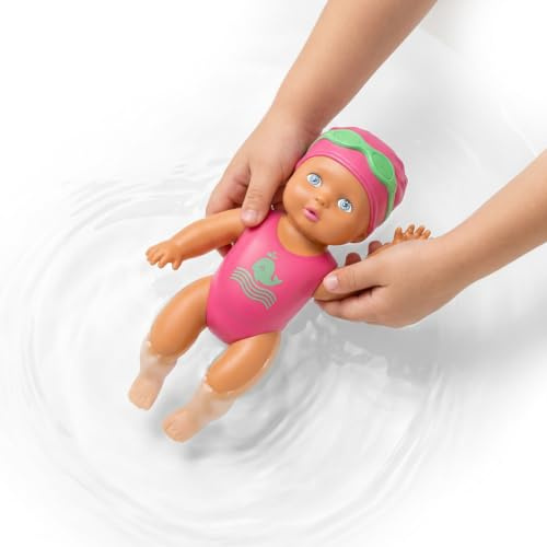 Toyana Baby Wind Up Swimming Doll - 6 Inch, Floating Water Doll with Moving Arms & Legs Bath & Pool Toy, Easy Wind-Up Waterproof Mechanism for Bathtime Play Fun Gift