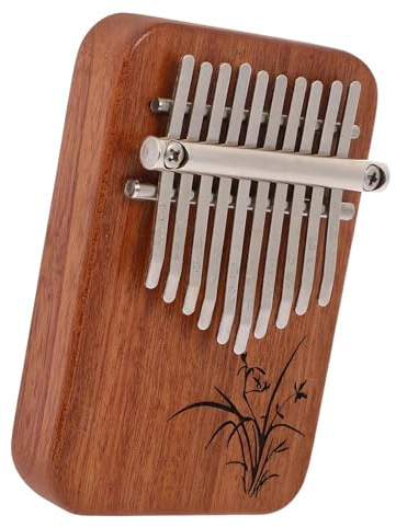 Mini Kalimba Solides Kalimba Instrument tragbar braun für Anfänger