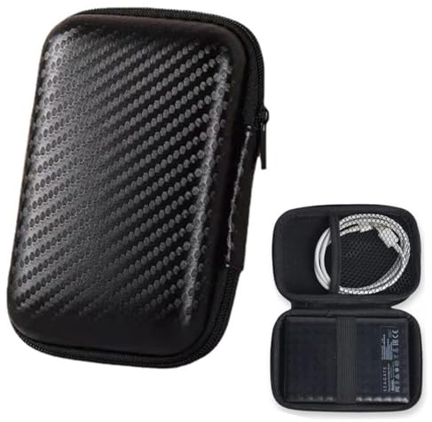 Ssd Tasche, Festplattentaschen Festplattenhülle, Vielseitig Einsetzbar Festplattengehäuse Kompatibel Mit Western Digital Wd Elements Und Seagate, 2,5 Zoll Reiseetui External Hard Drive (Schwarz)