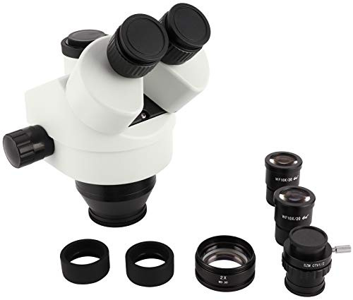 Mikroskoplinsglasögon Set Trikulär Zoom 7X 45X Zoom Ultra Vidvinkel Högupplöst Stereoskopiskt Mikroskop Studietillbehör (Med 2,0 X objektiv)