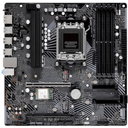 Placa Madre Fit For ASRock B650M PG Lightning WiFi Placa Base AM5 Soporte de Enchufe 7900X 7800X3D 7600 CPU 4xDDR5 7200MHz 256GB HDMI M.2 NVME PCIe 4,0