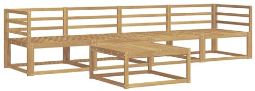 vidaXL Outdoor-Sofagarnitur 5 pcs Weiß 79 x 79 x 37 cm, Outdoor-Sofa-Set, modernes Gartenmöbel, modulare Sitzgruppe für Komfortables Entspannen im Freien