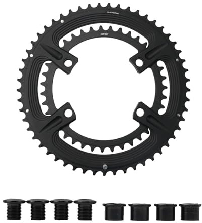 YNKJFOD Compatible con Shimano 105 FC-R7000 ULTEGRA FC-R8000 Dura-Ace FC-R9100 Plato De Bicicleta De Carretera 110BCD Piezas Asimétricas De 4 Pernos(36-52T)