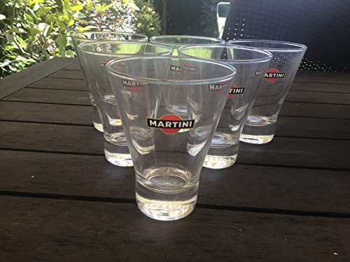 Martini Lot de 6 Verre Rouge Blanc Rose Neuf