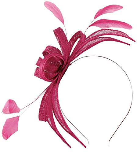 Failsworth Millinery Aliceband Sinamay Fascinator in Fuschia, size: One Size