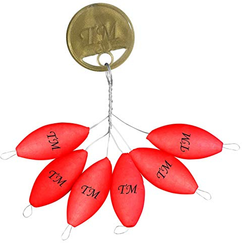 Trout Master Pilotkugeln zum Forellenangeln Rugby Pilots Oval, Größe:10x20mm, Farbe:Red