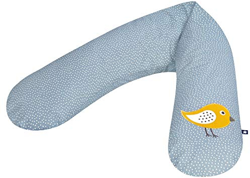 Julius Zöllner Stillkissen mit Applikation 190 cm Organic Happy Bird blau