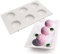 Moule en silicone, moule gateau pour Glace Chocolat Pâtisserie Dessert, 6 Trous Forme de ronds diamants