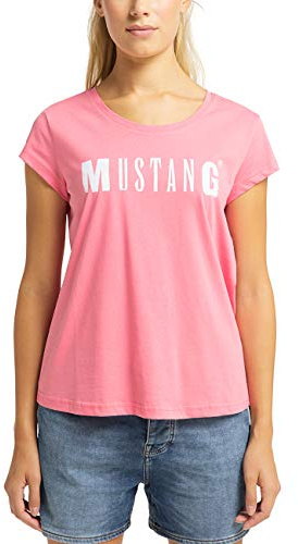 MUSTANG Logo Tee T-Shirt, Tea Rose 8142, XS Donna
