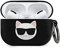 Karl Lagerfeld KLACAPSILCHBK Abdeckung schützt die Dockingstation für drahtlose Kopfhörer AirPods Pro shwarz Silicone Choupette