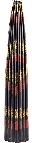 Diveevo Jerusalem Bienenwachskerzen - 33 Stück Set | Schwarze Ritualkerzen L: 24 cm, Ø: 50 mm| Tropf- und rauchfrei | Vor dem heiligen Feuer in Jerusalem geweiht | Ideal für Kirchen und Zeremonien