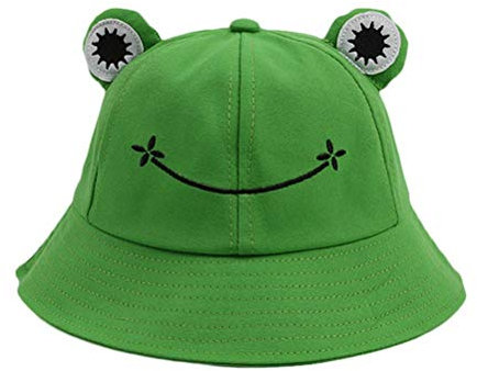 LQMIKE Frog Bucket Hut Damen, Sommerhut aus Baumwolle, faltbar, Sonnenschutz Männer