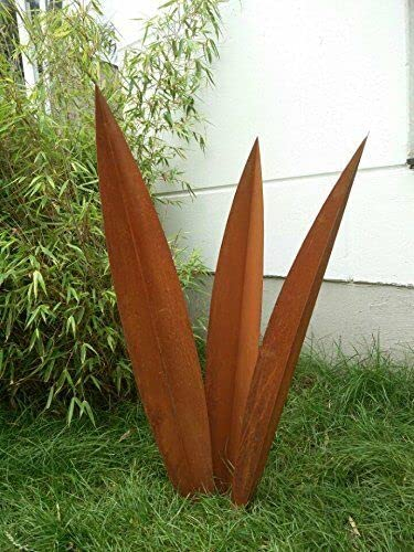 Zen Man Edelrost Gartenstecker Rost Garten Beetstecker Gartenfigure Sculpture Rost 031570 H100 90 80 cm In Set Handarbeit
