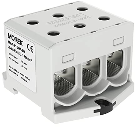SIMET MAA3150A10 Universal-Klemmleiste für Schienenmontage, Grau
