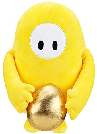 Heroes of Goo Jit Zu Fall Guys 30 cm Plüschfigur Original Yellow mit Goldener Krone aus dem Videospiel Ultimate Knockout” aus superweichem Premium-Plüsch, insgesamt 2 Figuren zum Sammeln, 62606