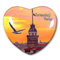 Türkei Istanbul Kühlschrankmagnet Kühlschrankaufkleber Kollektion Dekorativer Magnet Reise-Souvenir Herzform Kristallglas