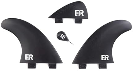 Eisbach Riders Sustainable Surfboard FCS Rapid River Surfing Set (Schwarz, Small - 1.8) - Made in Germany aus recycelten Kunststoff