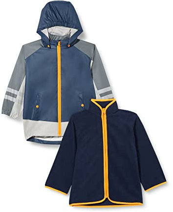 Playshoes Veste Fonctionnelle imperméable 3 en 1 Blouson de Pluie, Marin, 128 Mixte Enfant