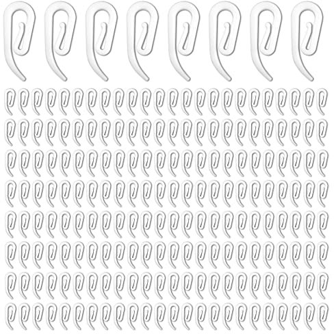 200 Pezzi Ganci per Tende, Gancio Tenda Rinforzato in Plastica a Forma di G, Gancetti Tende Rinforzato per Tenda di Finestra,Tenda per Doccia,Tenda della Porta (Bianca,28 X12 mm)